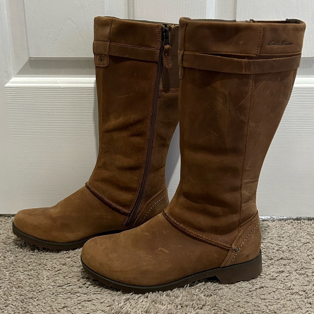 Eddie Bauer Espresso Trace Leather Riding Boots